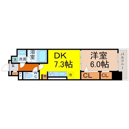 太閤通駅 徒歩1分 10階の物件間取画像